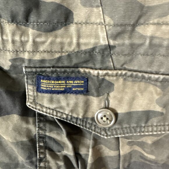 Abercrombie & Fitch Men’s Camo Military Field Jacket XS Army Green Cotton Lined - Picture 3 of 9